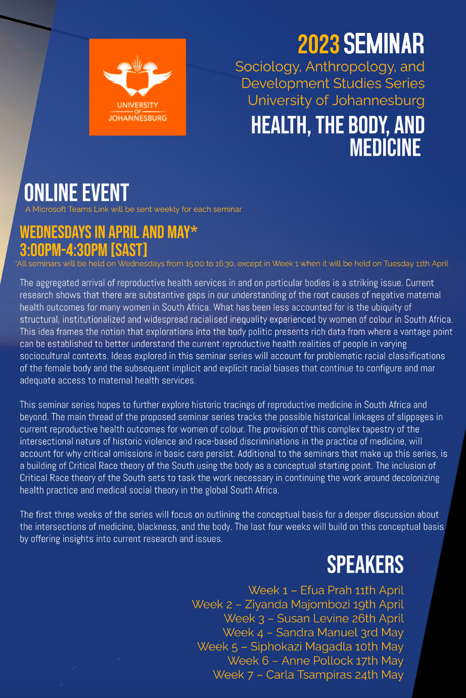 Poster of health, the body, and medicine conference