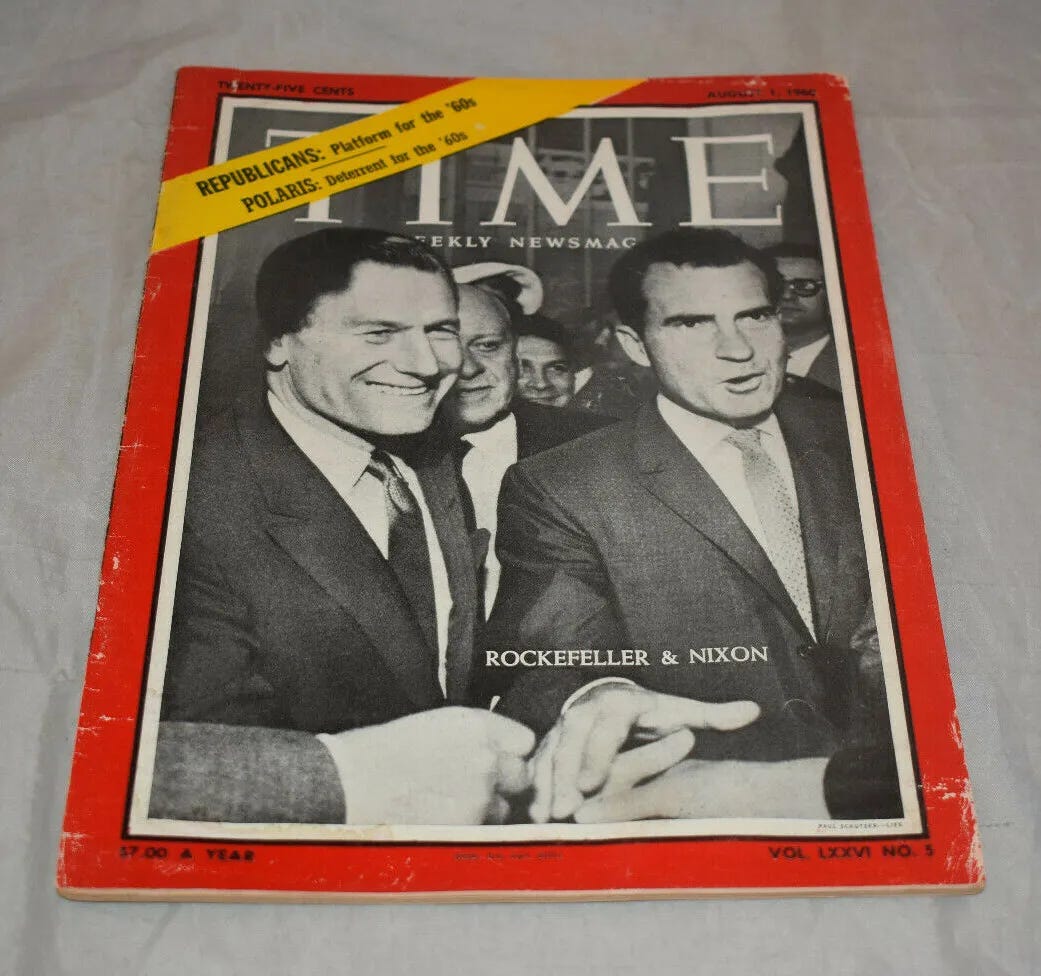 1960年8月《时代》周刊上尼克松和纳尔逊的合影