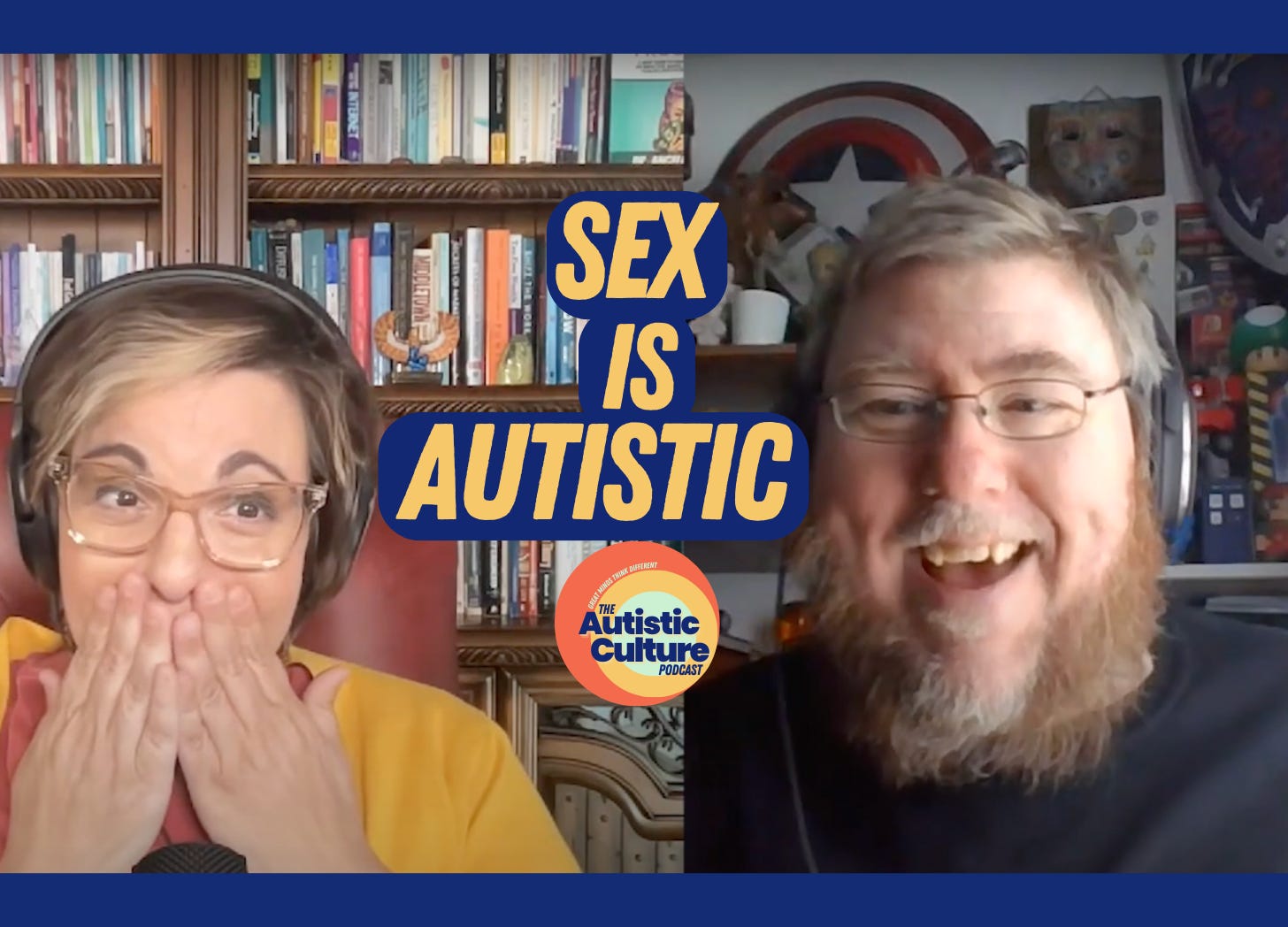 Autistic hosts, Dr. Angela Lauria and Matt Lowry, LPP, discuss sex is autistic