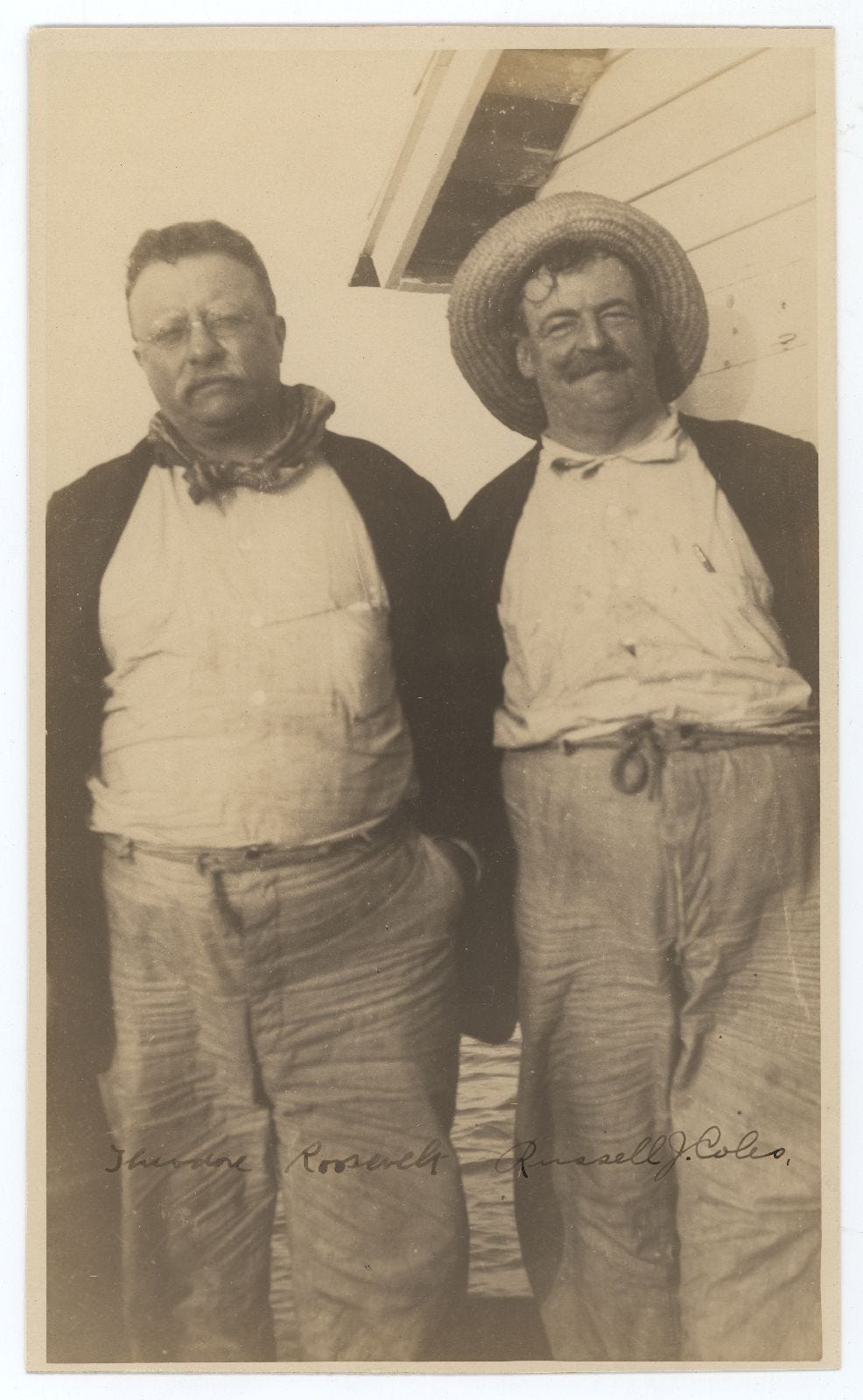 A picture of Theodore Roosevelt and Russell J. Coles
