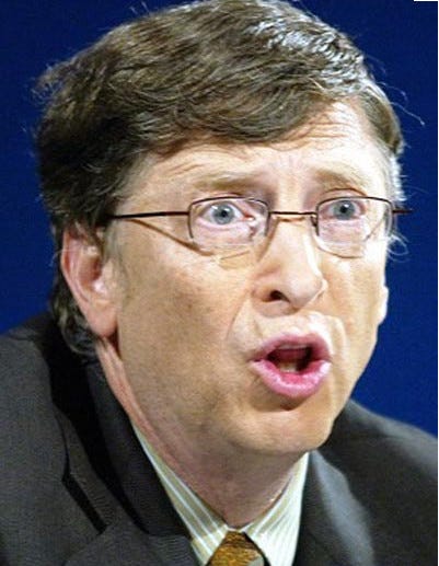 Funny Bill Gates Surprised Face Picture