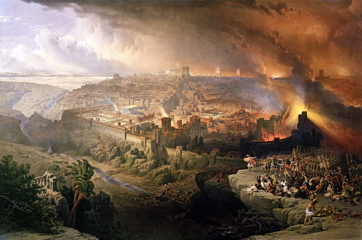 David Roberts - The Siege and Destruction of Jerusalem by the Romans Under the Command of Titus, A.D. 70.j