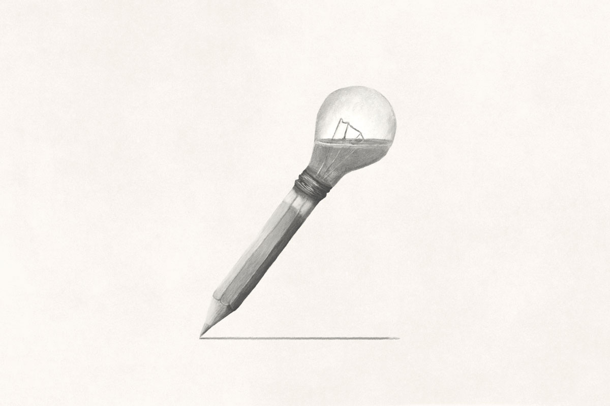 Lightbulb Pencil Drawing Line