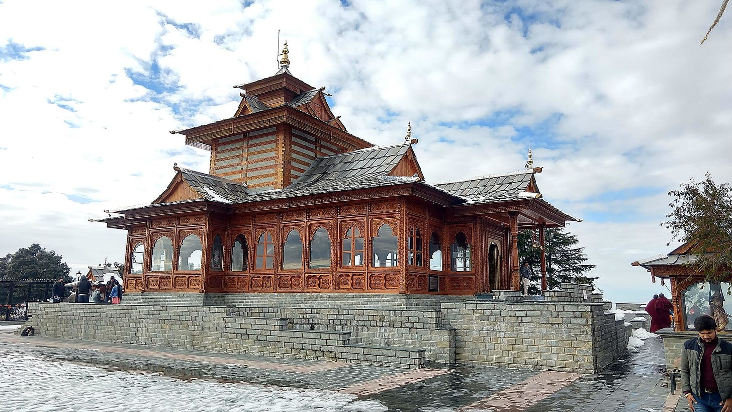 ide view of Tara Devi temple