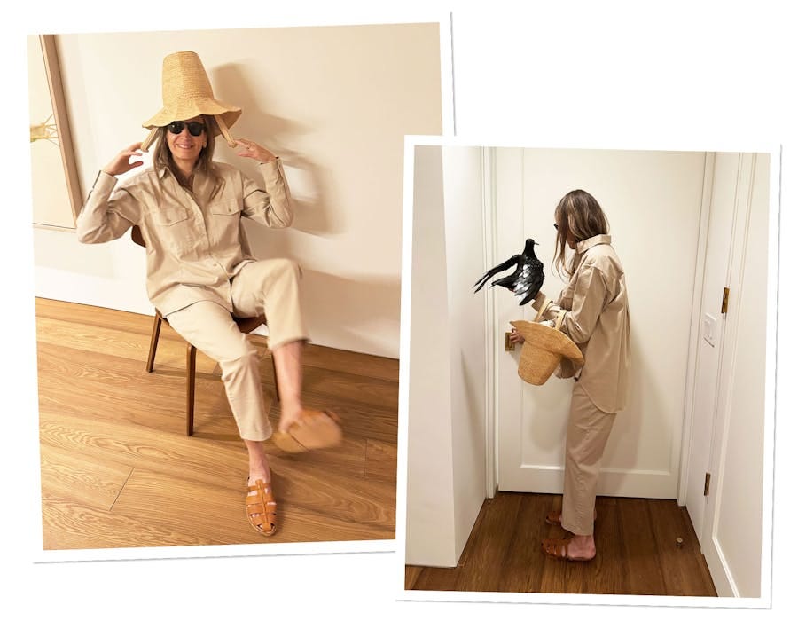 Nikki Kule Spring try on in Garbo and Utility Quinn sand set Nikki Kule Spring try on in Garbo and Utility Quinn sand set