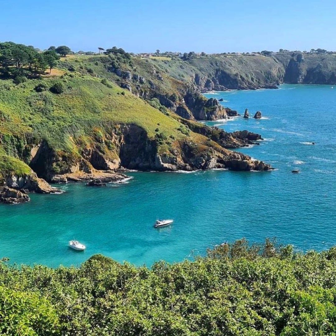 “Dreamy views over Guernsey's south coast cliffs. Punctuated with beautiful bays, secluded covers and picturesque harbours, Guernsey’s cliff paths deliver dramatic seascape views.” Photo and caption by Visit Guernsey.