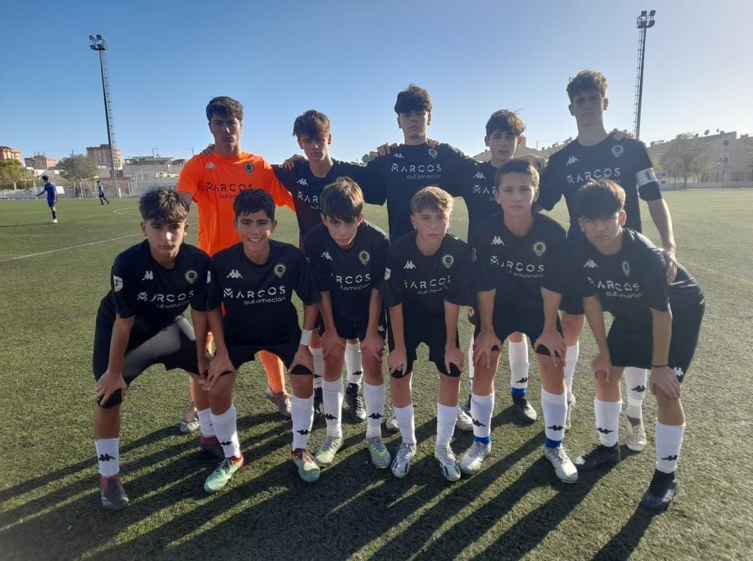 Once con el que comenzó el Cadete B herculano el partido contra el Racing Akra Cad. A