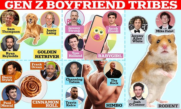 Is your man a 'hot rodent', a dog or a pastry? How Gen Z's 'boyfriend  tribes' have redefined the dating landscape by slotting men into niche  categories | Daily Mail Online