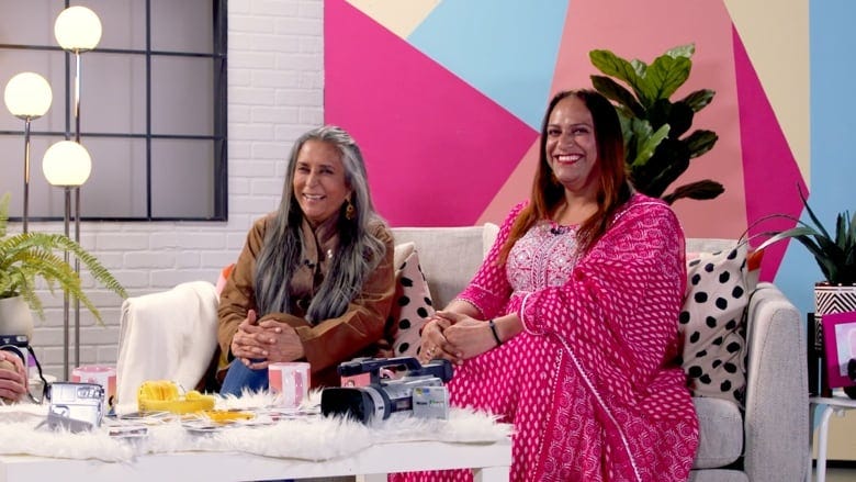 Deepa Mehta and Sirat Taneja on the set of Here & Queer.