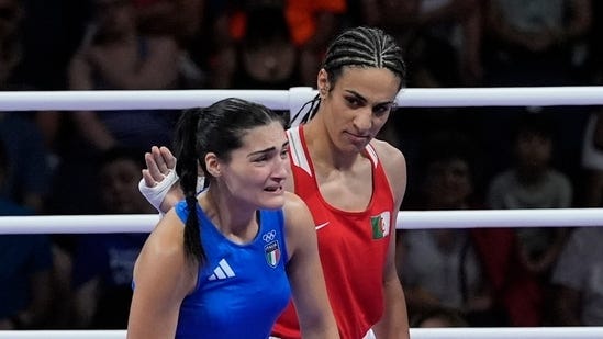 Female Italian boxer's nose broken by opponent who failed sex test; Paris  Olympics bout abandoned in just 46 seconds | Olympics - Hindustan Times