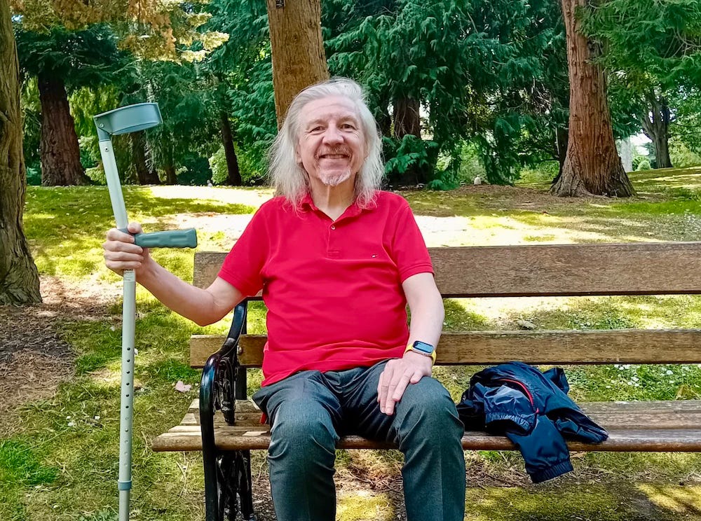 Michael Nugent in the Botanic Gardens, Dublin