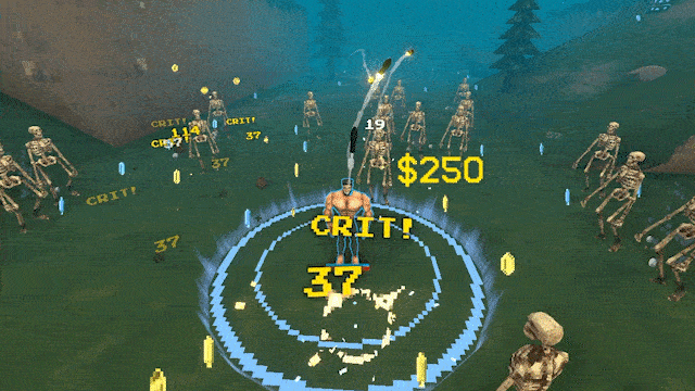 chaotic but satisfying arena survival games where waves of enemies are mowed down in relaxing, action-packed flow states