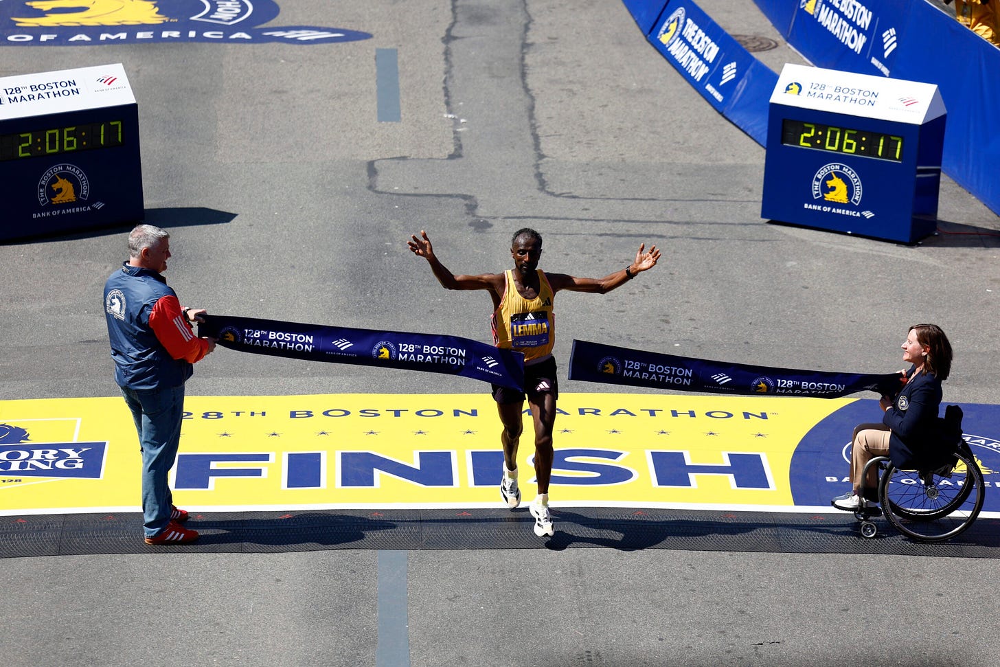 Sisay Lemma wins 2024 Boston Marathon after strong early attack