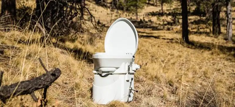 Photo of composting toilet