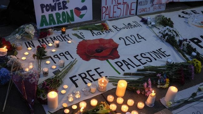 Penghormatan Warga AS ke Aaron Bushnell yang Bakar Diri Bela Palestina