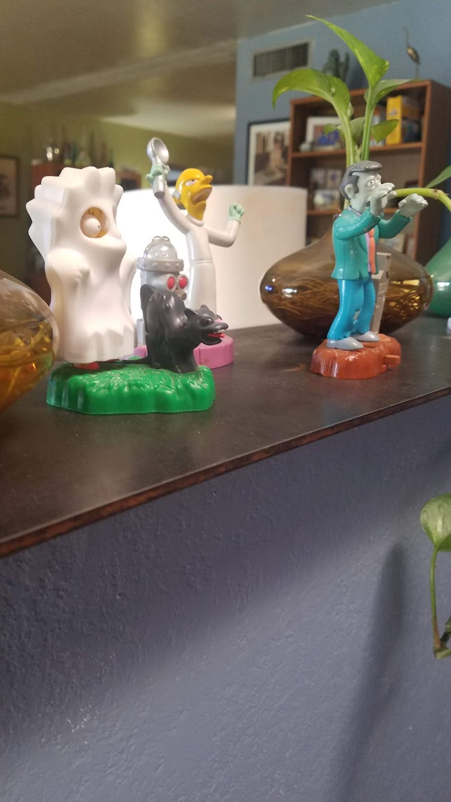 Collection of Halloween Simpsons character figurines