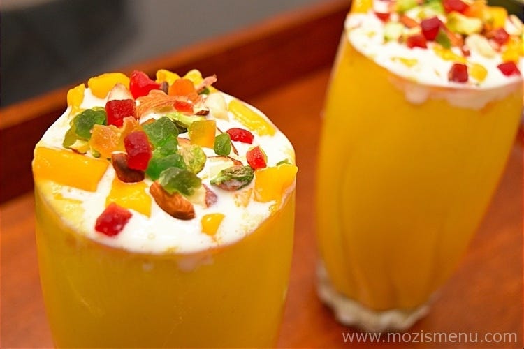Mango Mastani / Mastani Style Mango Milkshake - Mozis Menu