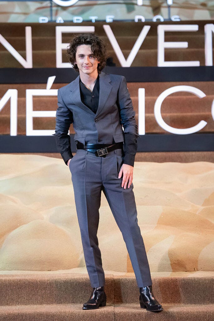 Timothée Chalamet Wore Prada To The 'Dune: Part Two' Mexico Fan Event