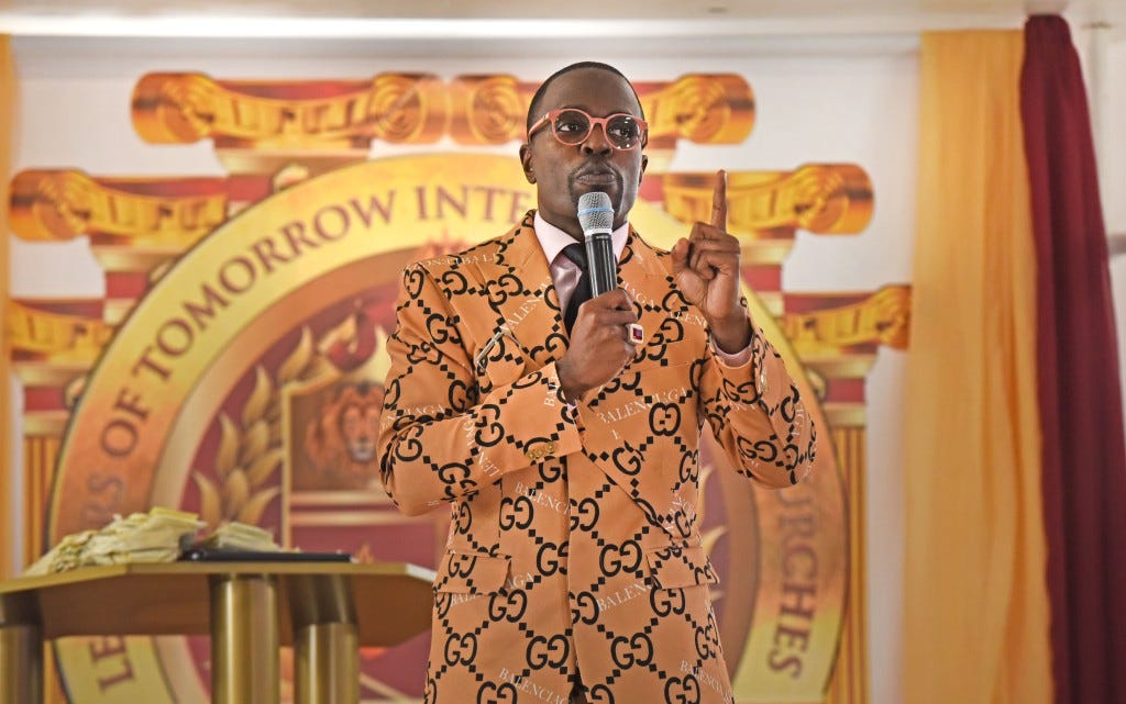 Lamor Whitehead during a sermon.