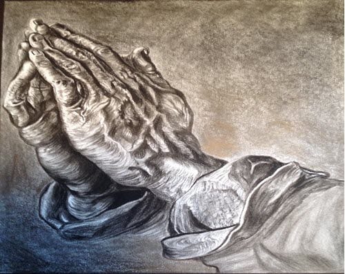 old hands in prayer