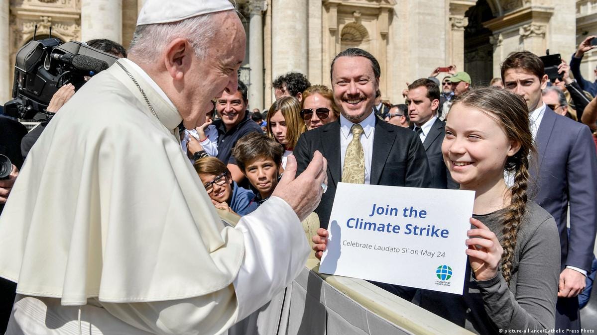 Pope tells Greta to carry on her fight – DW – 04/17/2019
