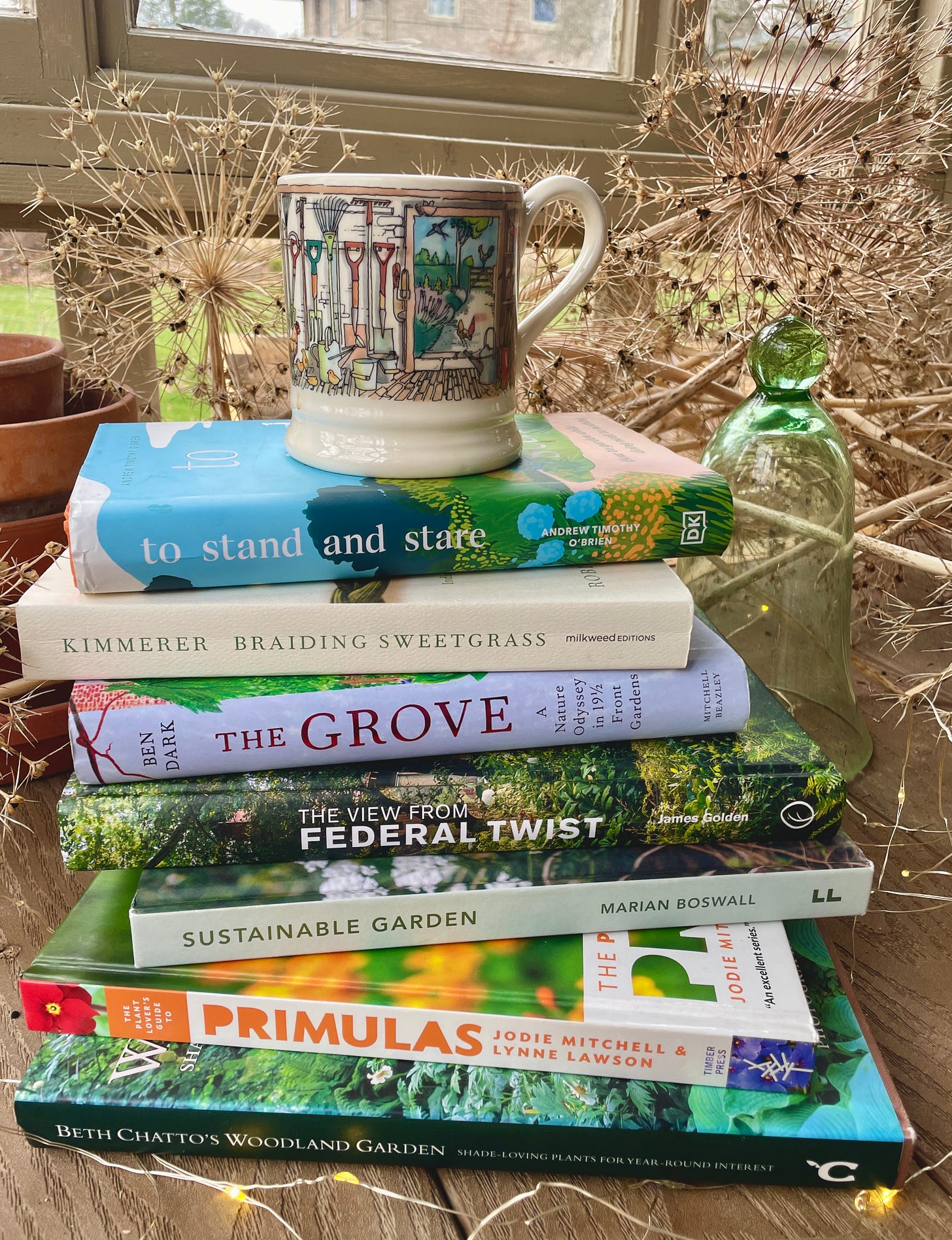 Books for gardeners in my potting shed