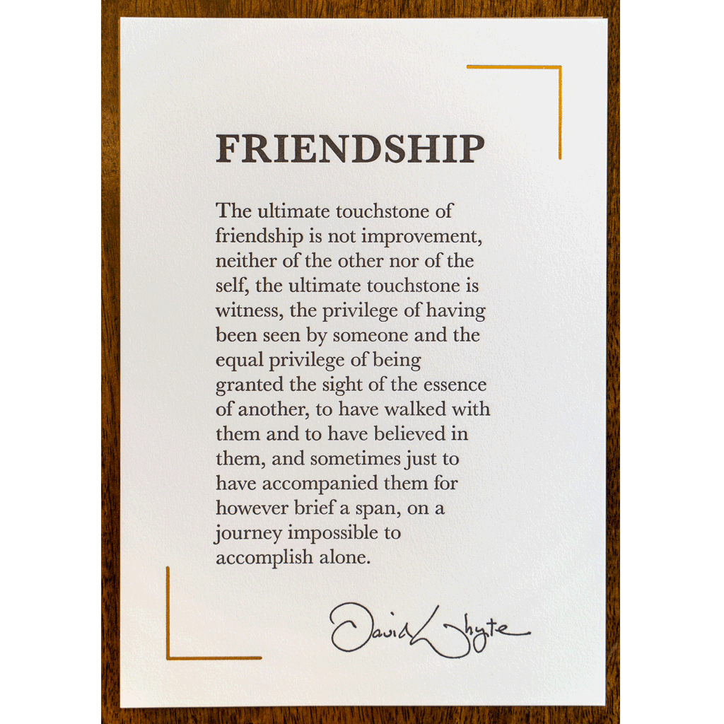 Friendship Card - David Whyte