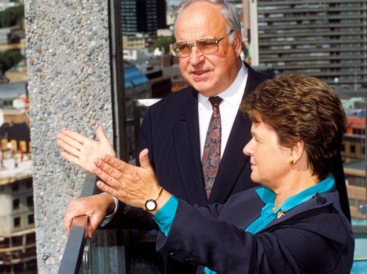 Regierungschefs Kohl, Brundtland in Oslo 1992