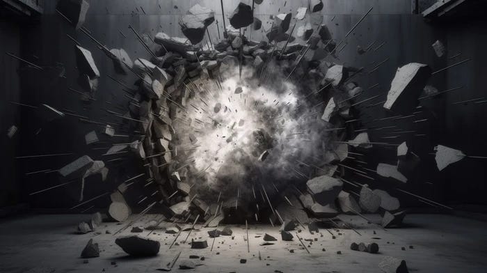 Wall Explode An Animation Of A Breaking Or Exploding With Chunks Concrete  Backgrounds | JPG Free Download - Pikbest