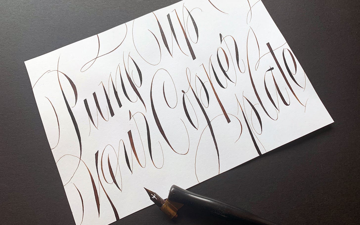 Pump Up Your Copperplate calligraphy course