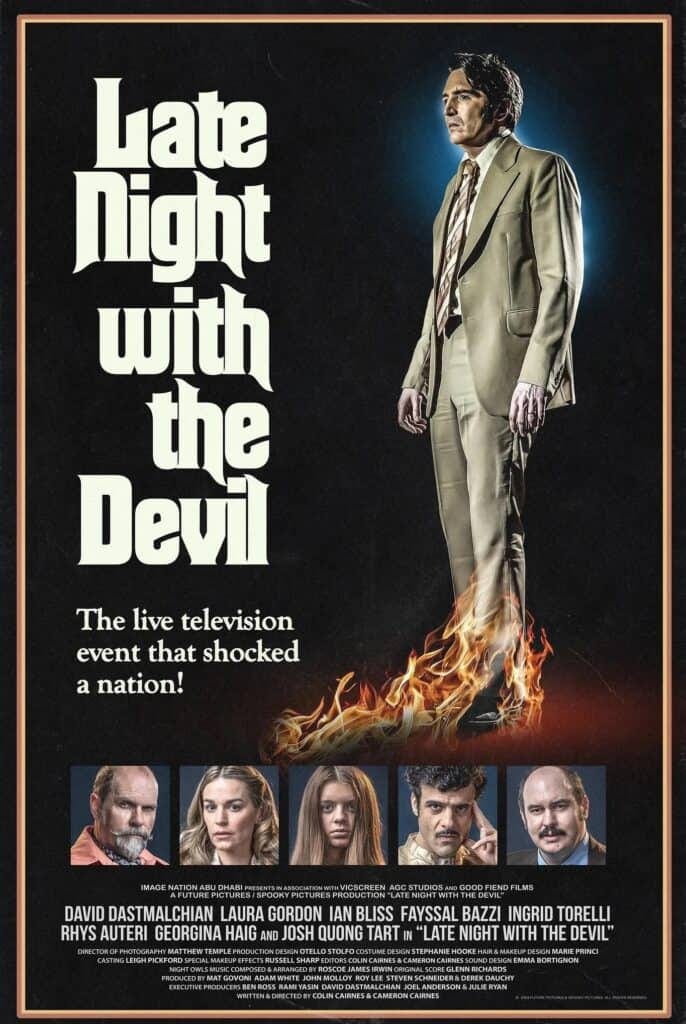 Late Night With the Devil poster features David Dastmalchian in 1977-set  horror film - IMDb