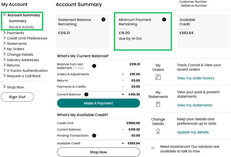 When do I need to make a payment to my Credit Account? – NEXT Help Centre