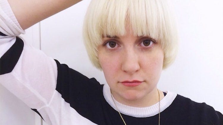 lena dunham chops the hair off like katy perry