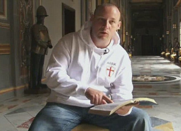 Rant: British extremist Paul Ray quotes from a Bible as he discusses why Prince William should fight the 'invasion' of Muslims from his self-imposed 'exile' in Malta