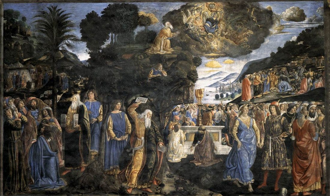 Cosimo Rosselli: Moses and the Tables of the Law