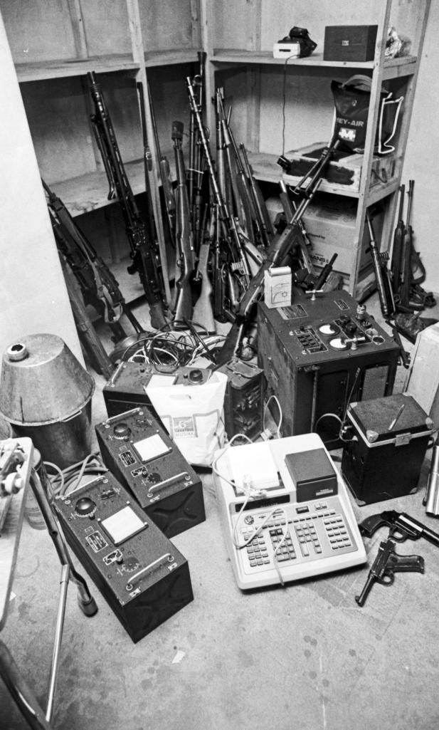 r/guns - Arms cache hidden for use by Norwegian stay-behind teams in the event the Cold War went hot