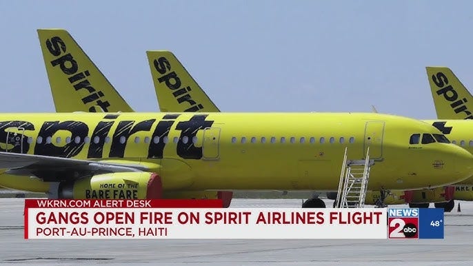 Gangs open fire on Spirit Airlines flight in Haiti