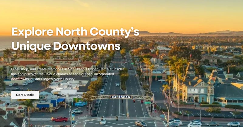 The San Diego North Economic Development Council’s latest effort highlights local downtowns on Thatch.co. Courtesy photo