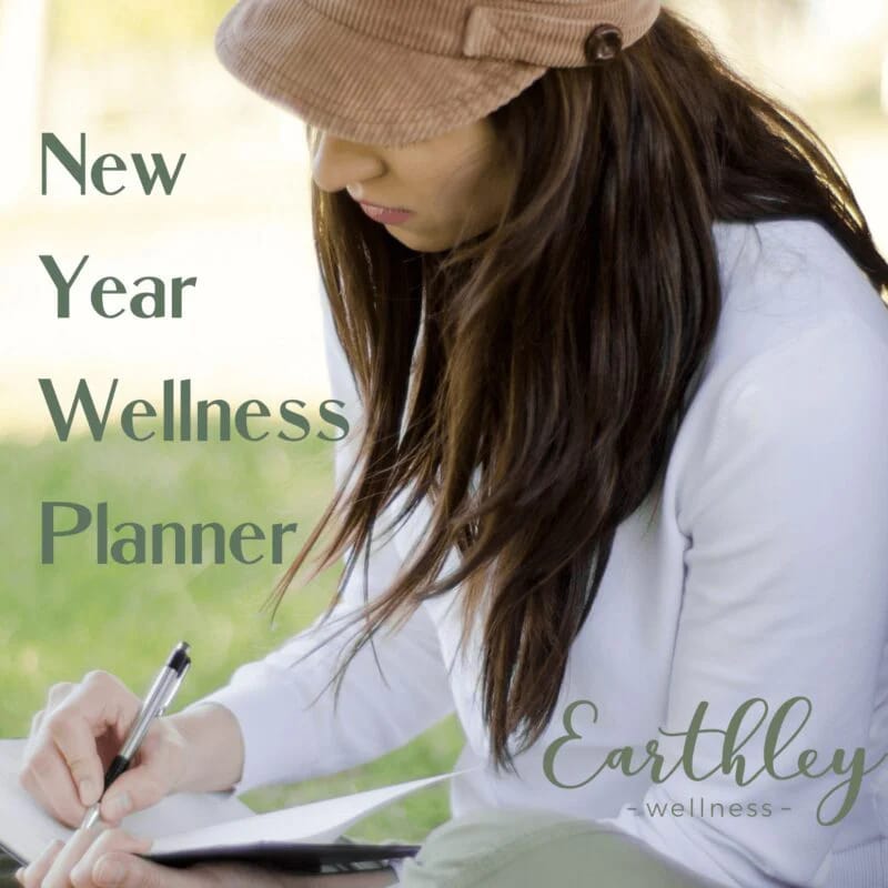 May be an image of 1 person and text that says 'New Year Wellness Planner Earthley -wellness-'