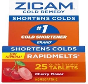 zicam cold remedy-zinc 