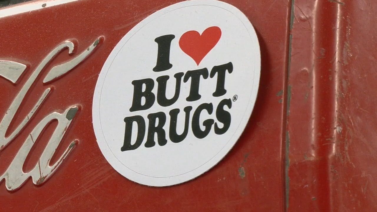 Southern Indiana's iconic Butt Drugs announces it's closing its doors after  71 years - YouTube