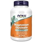 NOW Supplements, Magnesium Glycinate 100 mg, Highly Absorbable Form, 180 Tablets