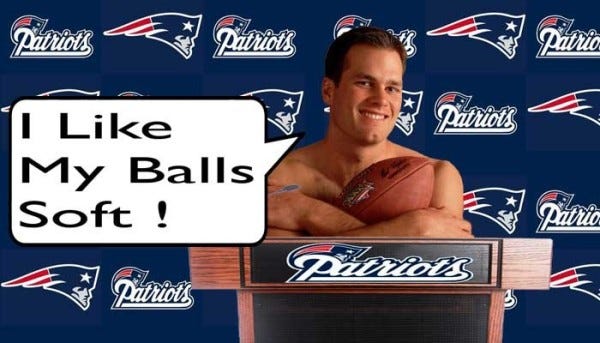 tom brady shirtless for deflategate soft balls 2015