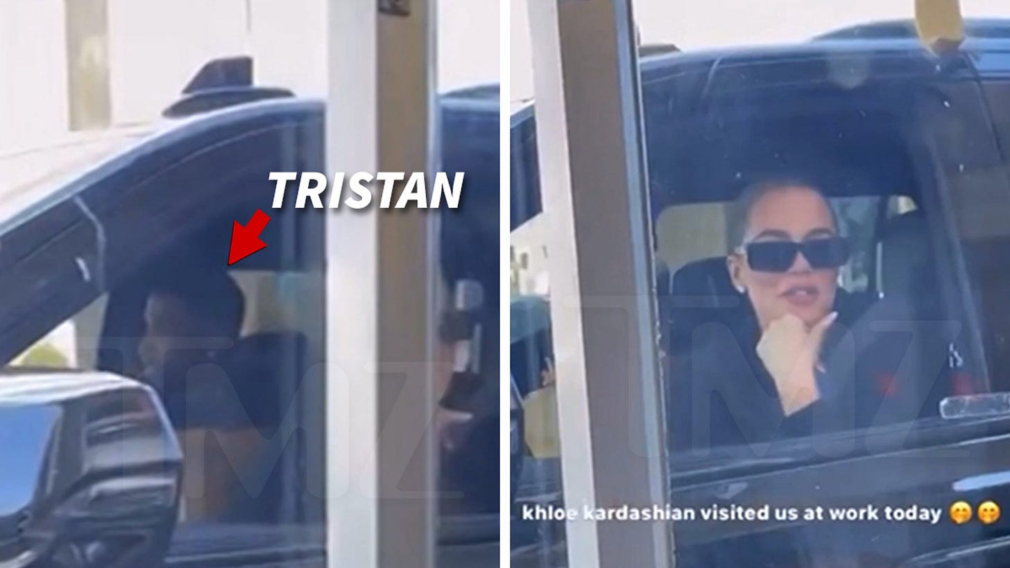 Khloe Kardashian and Tristan Thompson Hit McDonald's Drive-Thru
