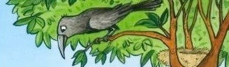 Crow detail from the cover of FOX AND CROW ARE NOT FRIENDS