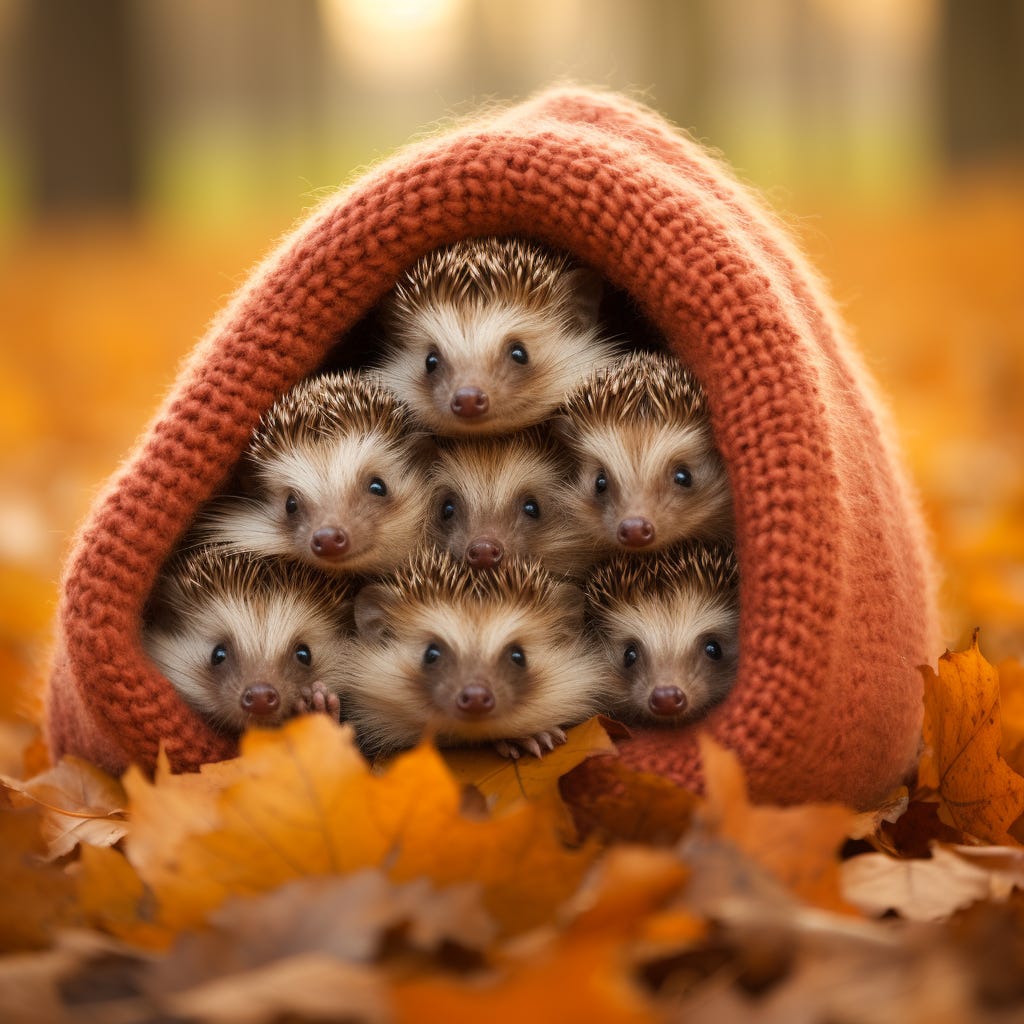 The Cutest Picture of Hedgehogs Midjourney Could Make