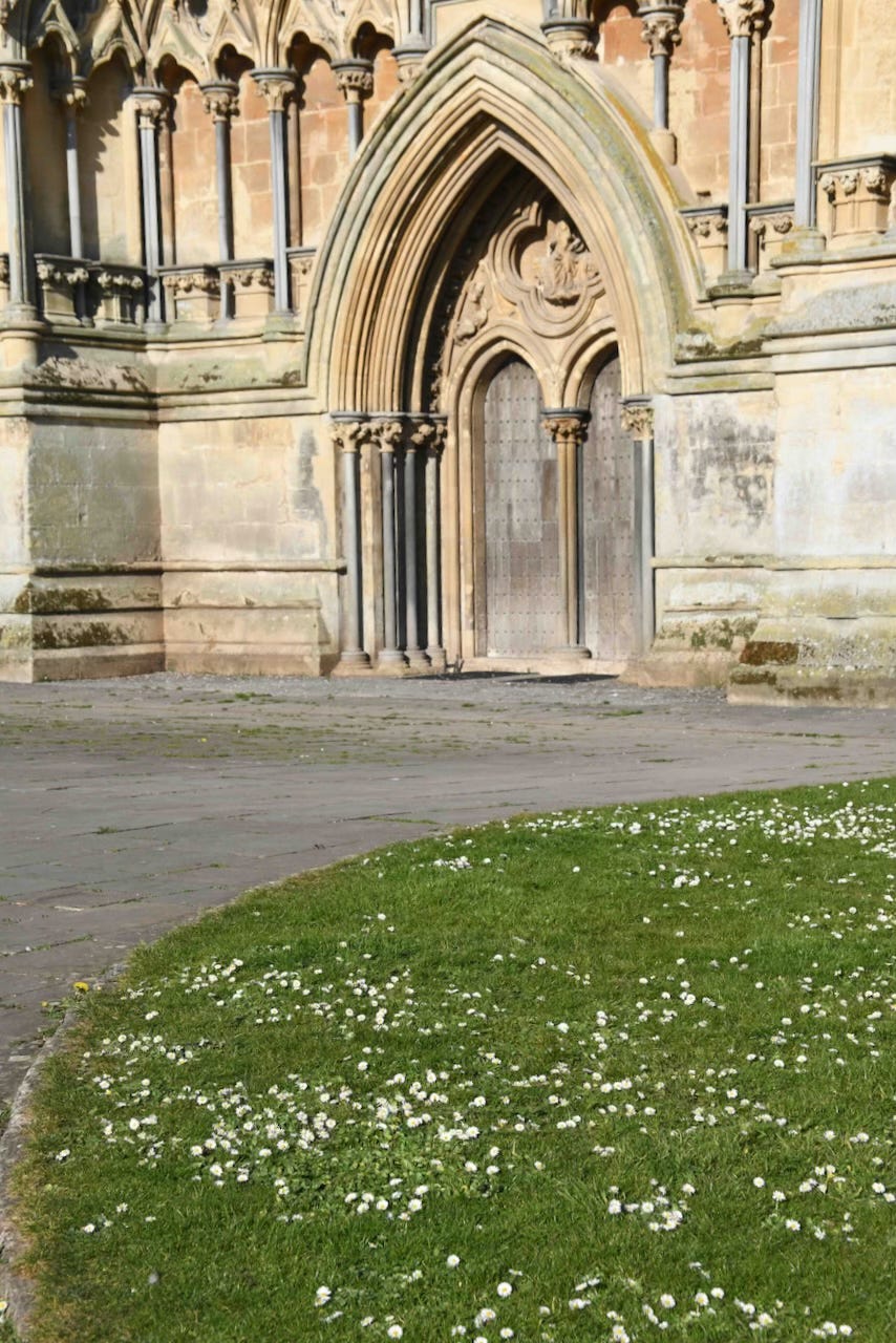 West door of Wells Cathedral. The city of Wells, UK was the birthplace of Elizabeth Goudge. West door of Wells Cathedral. The city of Wells, UK was the birthplace of Elizabeth Goudge.