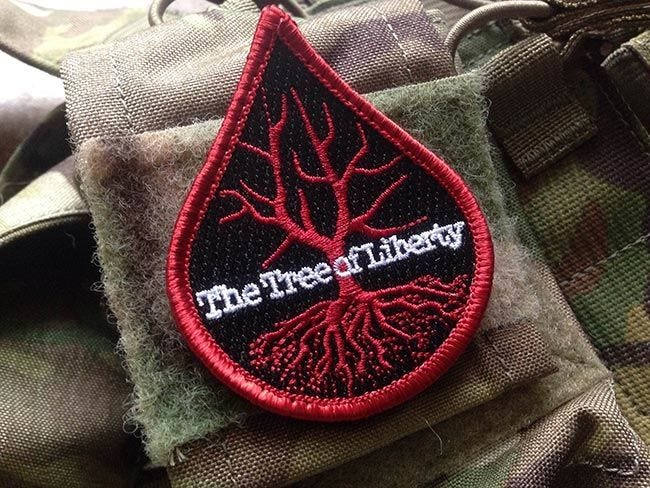 Image of The Tree of Liberty Blood Drop Morale Patch | Cool patches ...