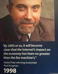 Paul Krugman predicting the Internet (1998) : r/facepalm