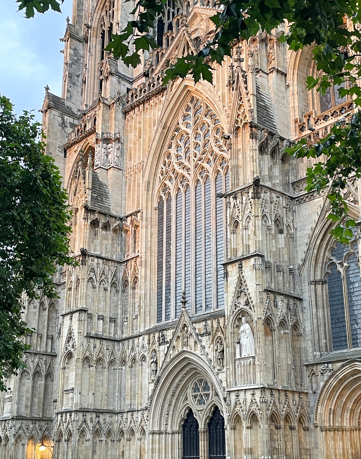The facade of York Minster